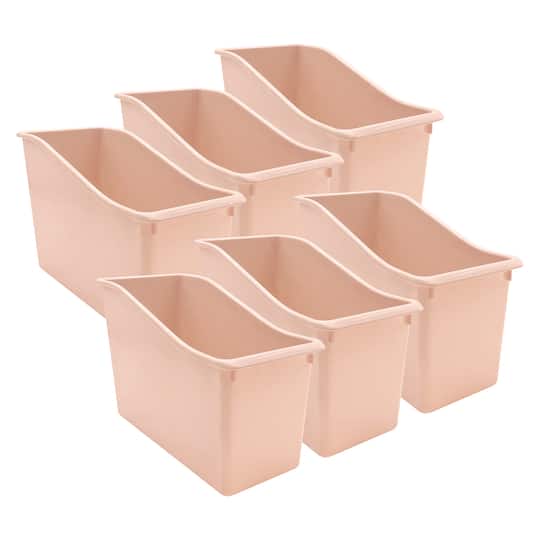 Teacher Created Resources 6 ct Plastic Book Bin in Blush Pink | 5.5" x 11.38" x 7.5" | Michaels®